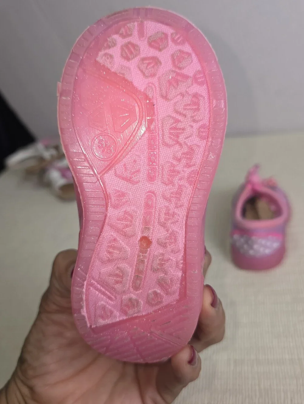 Disney Junior Minnie Mouse Water Shoes Aqua Beach Pool Toddler Size S 5 6 Pink
